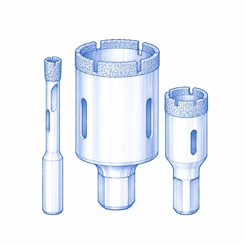 Ilustración técnica de Brocas diamantadas · NEGIMPORT
